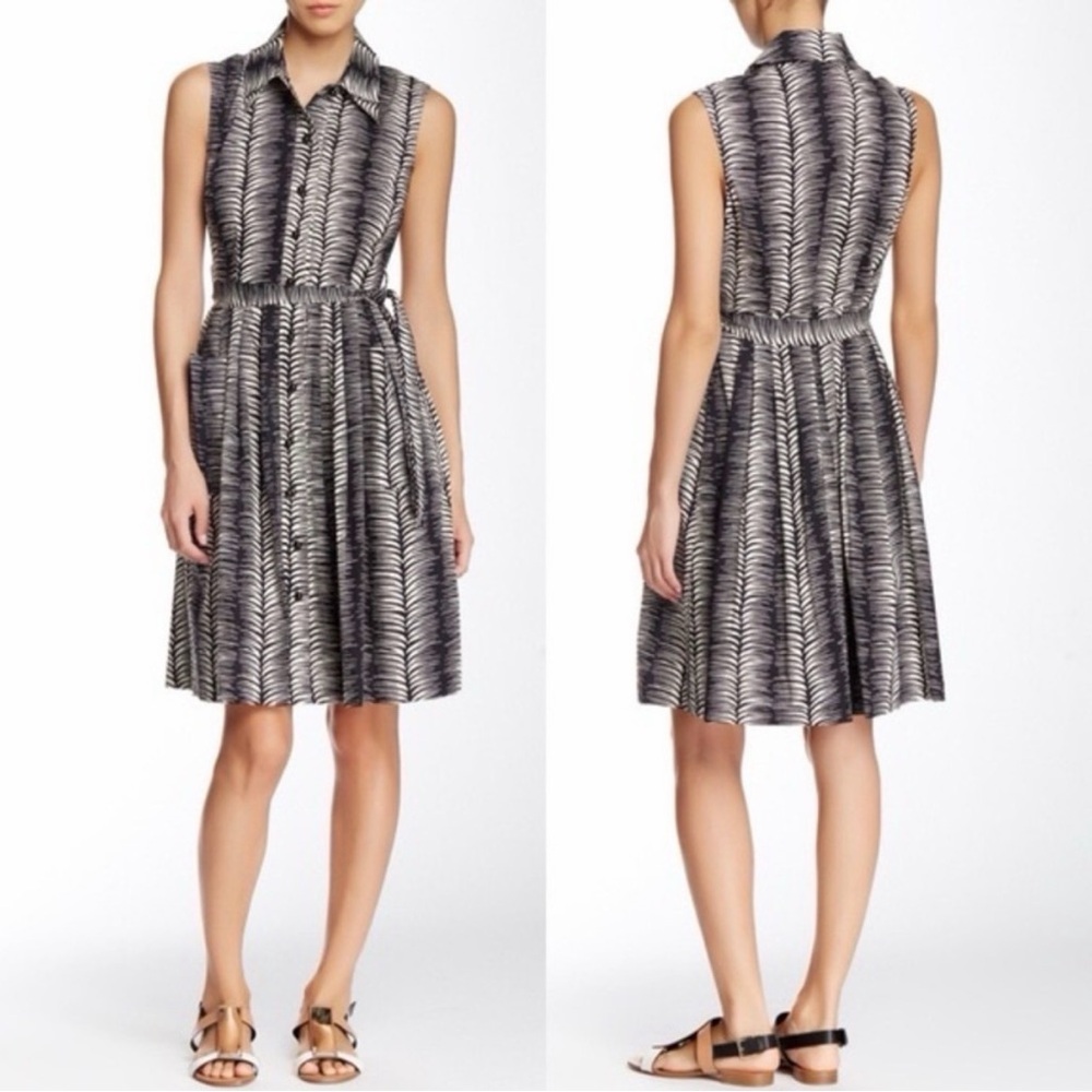 Plenty by Tracy Reese Shirt Dress Size 6 Amy Sleeveless Printed Cotton Poplin